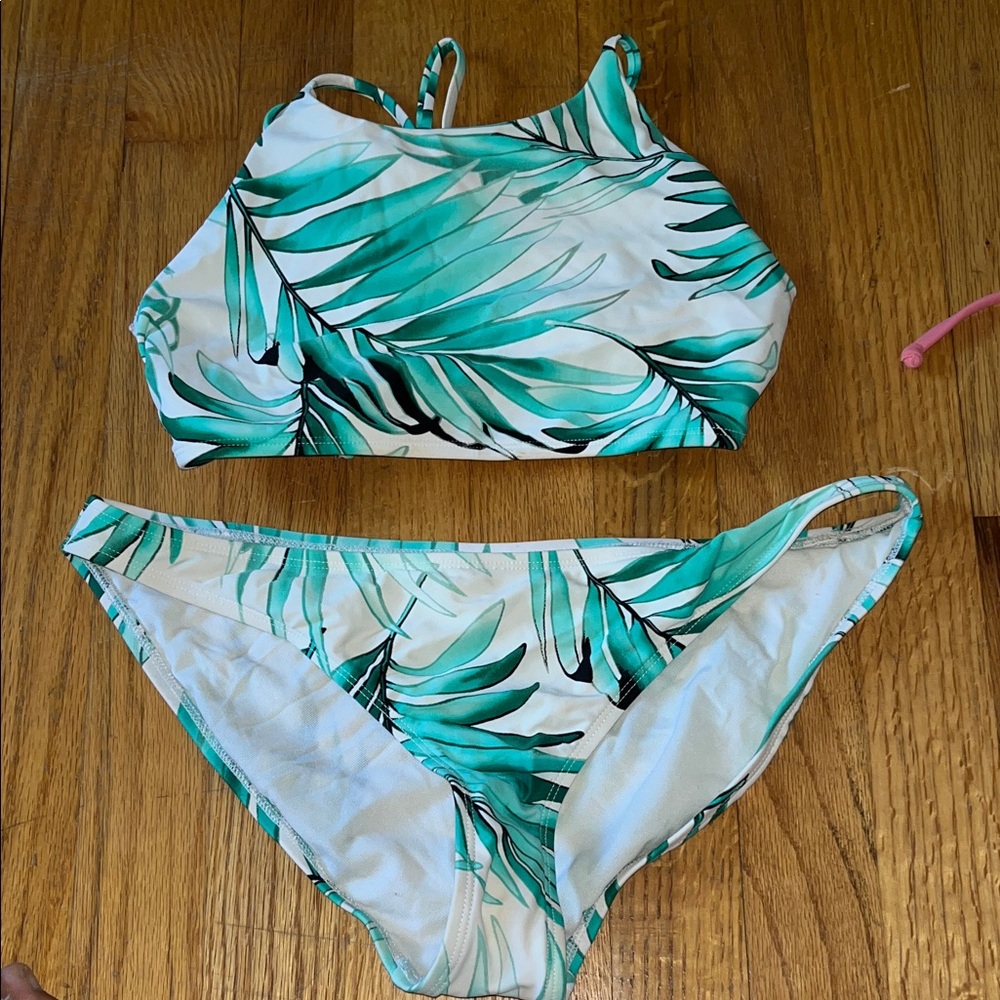 Body Glove Green Leaf Print Bikini